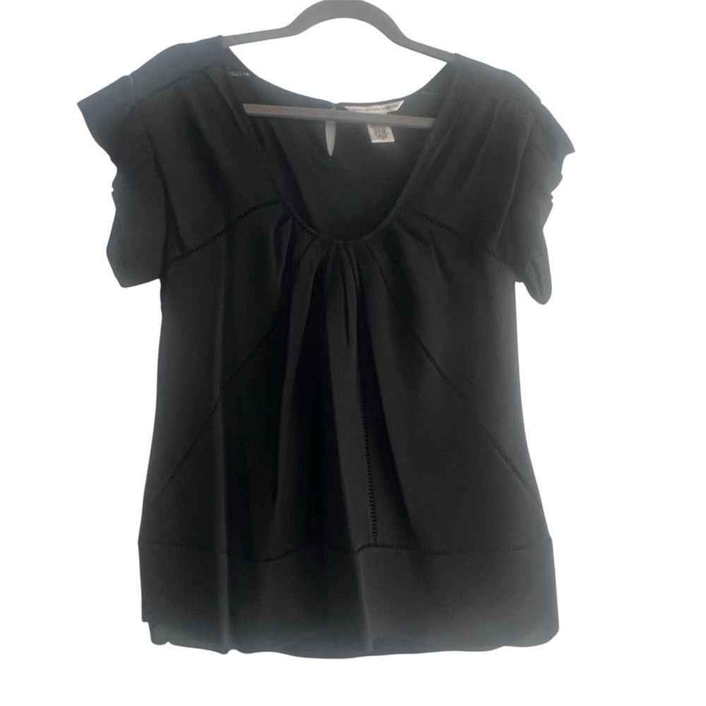 Diane Von Furstenberg %100 Silk Blouse‎ Top Size 6 - Picture 3 of 9
